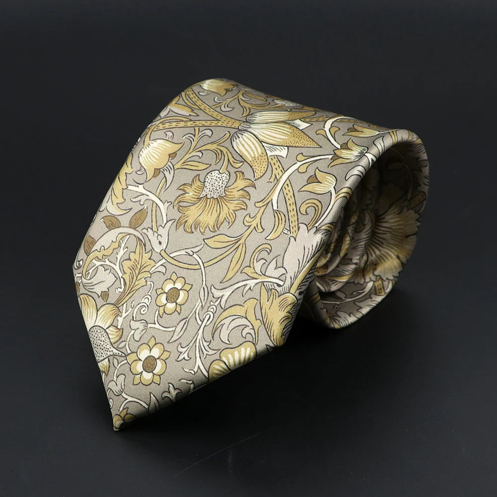Cravates Vintage à Imprimé Numérique pour Homme, Motif Floral, artificiel an, Forêt, Doux, Rétro, pour ixDécontractée, Accessoire, 8cm