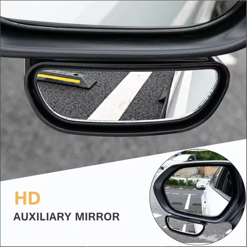 Espejo retrovisor lateral de gran angular automático ajustable, espejos convexos de punto ciego para espejo auxiliar de estacionamiento inverso de coche
