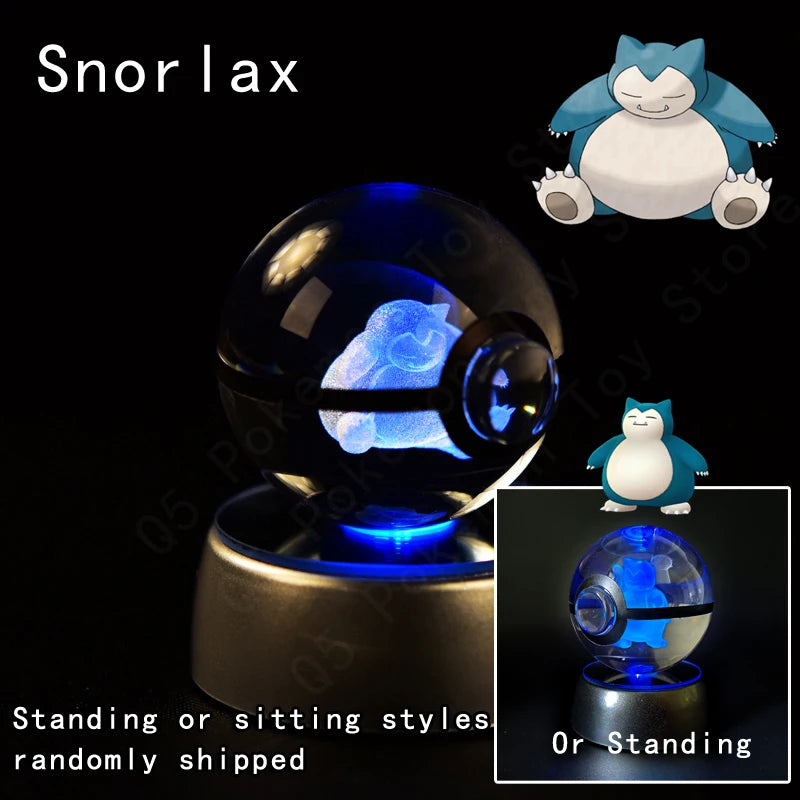Boule de cristal 3D veilleuse — lampe en verre, statue, cadeau d'anniversaire pour enfants