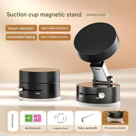Support de téléphone portable magnétique pour voiture, adsorption sous vide, nouvelle ventouse magnétique rétractable pliable, portable, pour la maison et le bureau, 2025