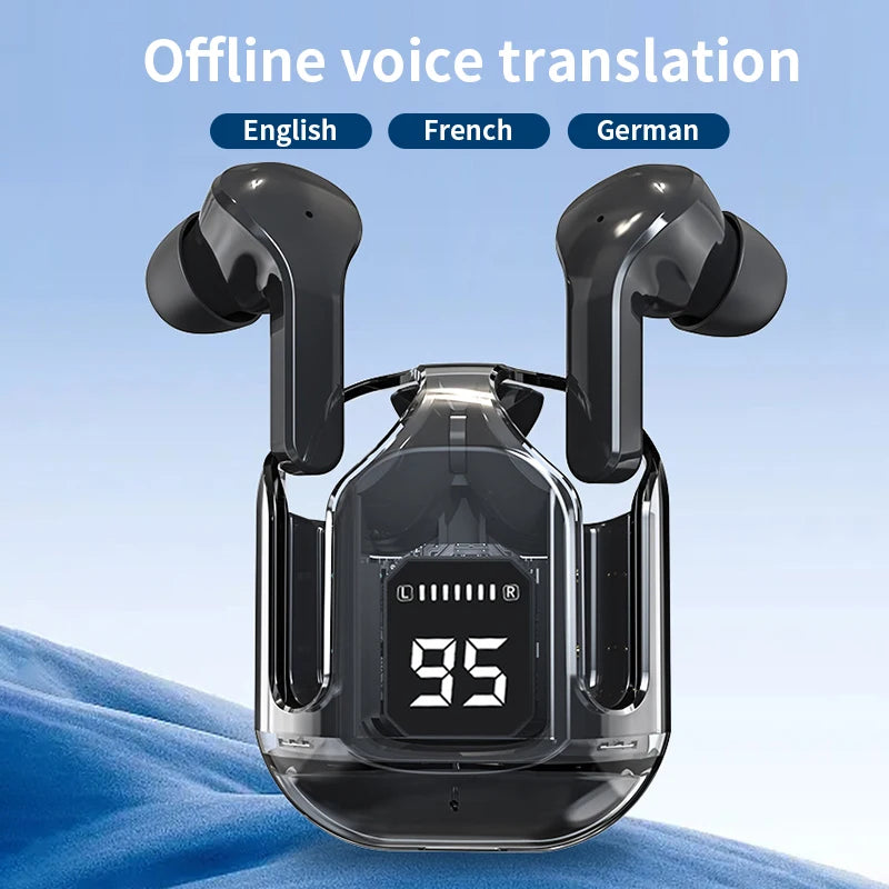GREATWALL AI Translation Earbuds, In-Ear Noise Cancelling, High Definition 5.3 Sound Quality, Wireless Headphones for Sports and Fitness