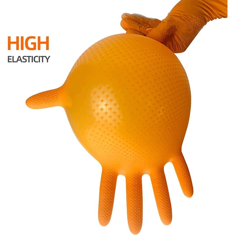Gants en Nitrile épais 8mil, 30/50 pièces, gants jetables industriels avec texture diamant, sans Latex, gants de mécanicien robustes pour automobile