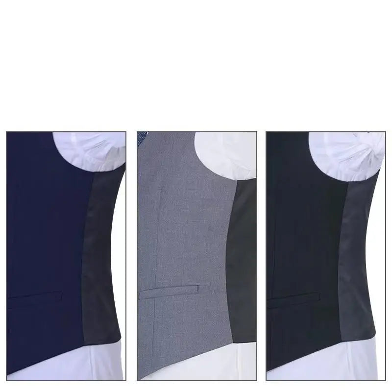 Gilet coupe cintrée pour Homme, noir, gris, bleu marine, Plus, décontracté, sans manches, Business, M-6XL
