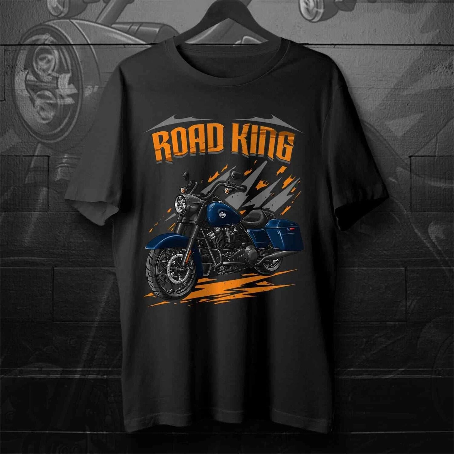 Camiseta de moto H-D Road King Special 2021-2024, 100% algodón, cuello redondo, manga corta, verano, informal, para hombre, ropa de calle