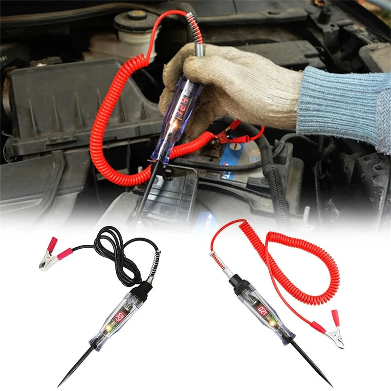 Car Truck Voltage Circuit Tester, 6V 24V Automotive Tools, Car Diagnostic Probe, Test Pen, Light Bulb, Electrical Measurement Pen