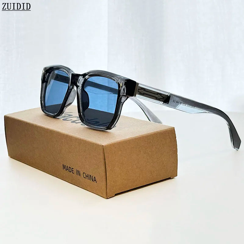 Lunettes de soleil carrées pour hommes — vacances, femmes, mode, rétro, 2025