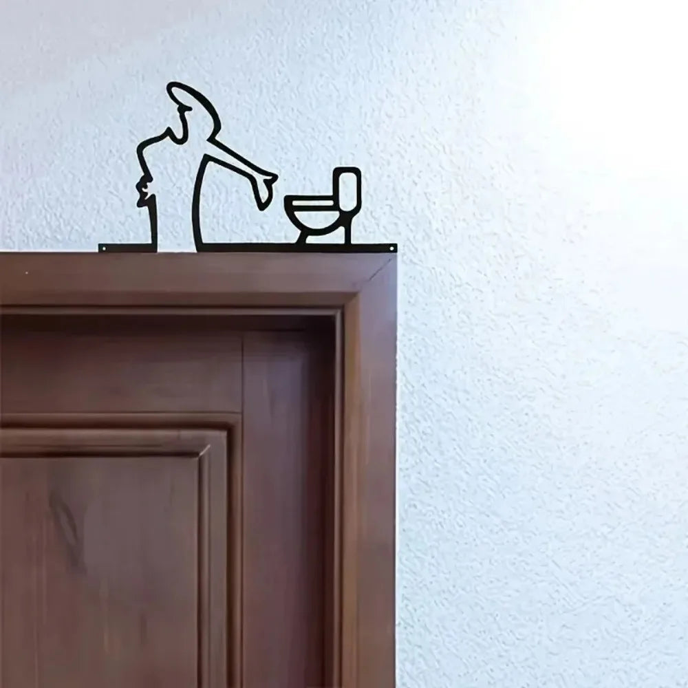 Modern bathroom wall decor, black frame, high quality, with holes, easy to install