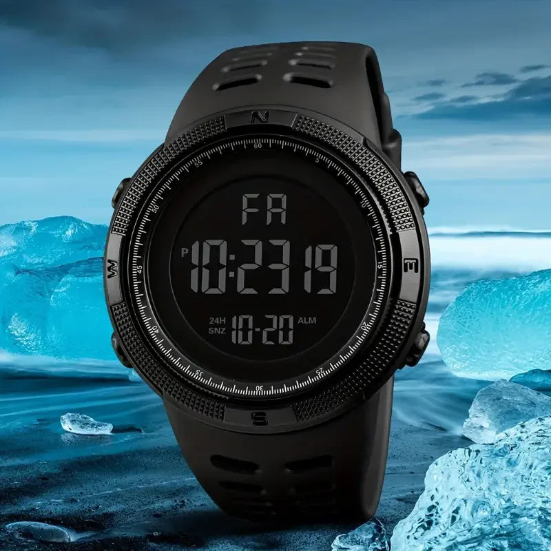 Montre Numérique Militaire Multifonction Homme — Lumineux Étudiant Sport