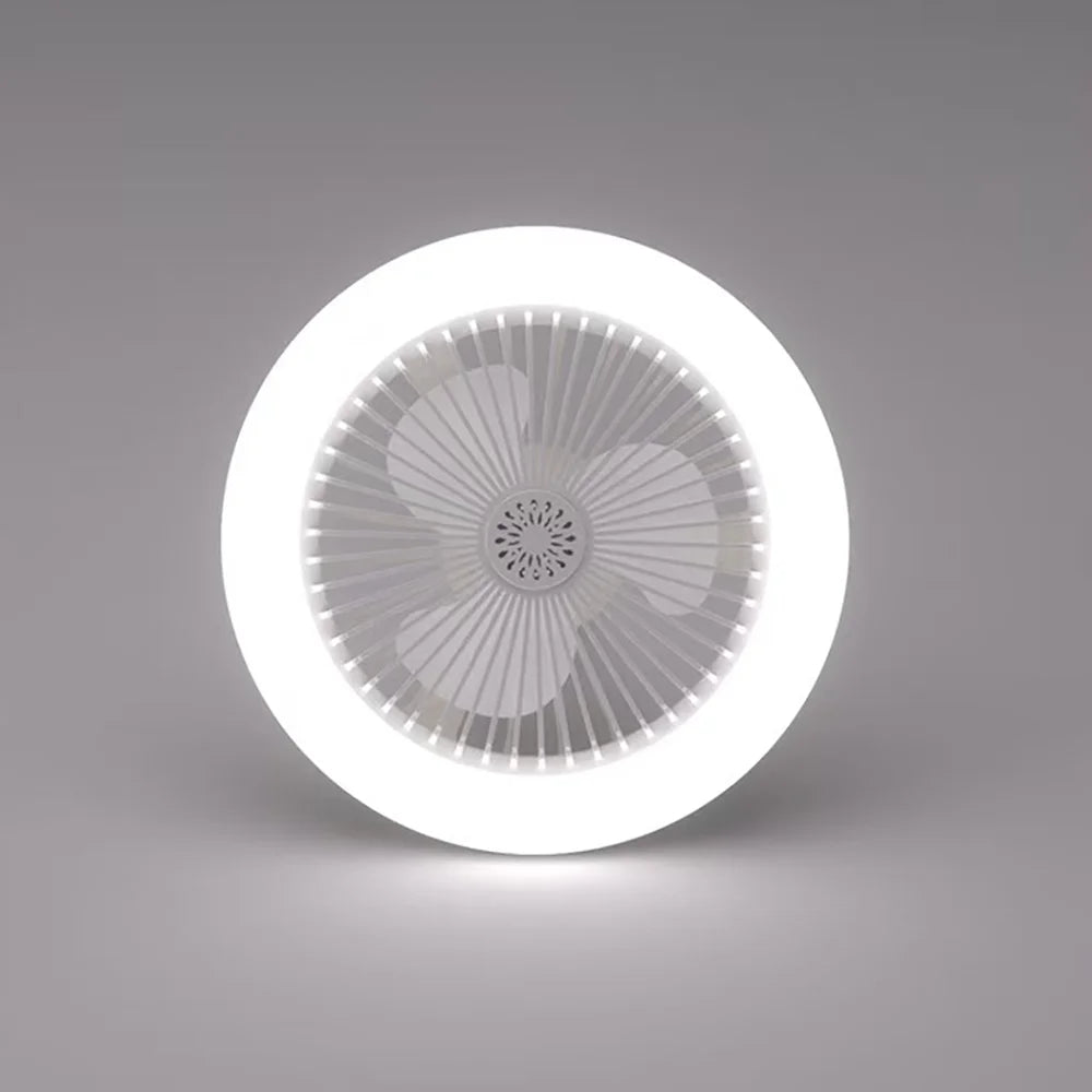 Ventilateur de Plafond Rotatif avec Télécommande, Lampe d'Éclairage, Convertisseur, Base d'Éclairage, Chambre à Coucher, Salon, Flamme ATA, 3 en 1