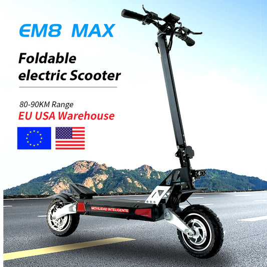 Scooter Électrique Tout-Terrain Aluminium 52V 30Ah — Double Suspension Pliable EU US UK