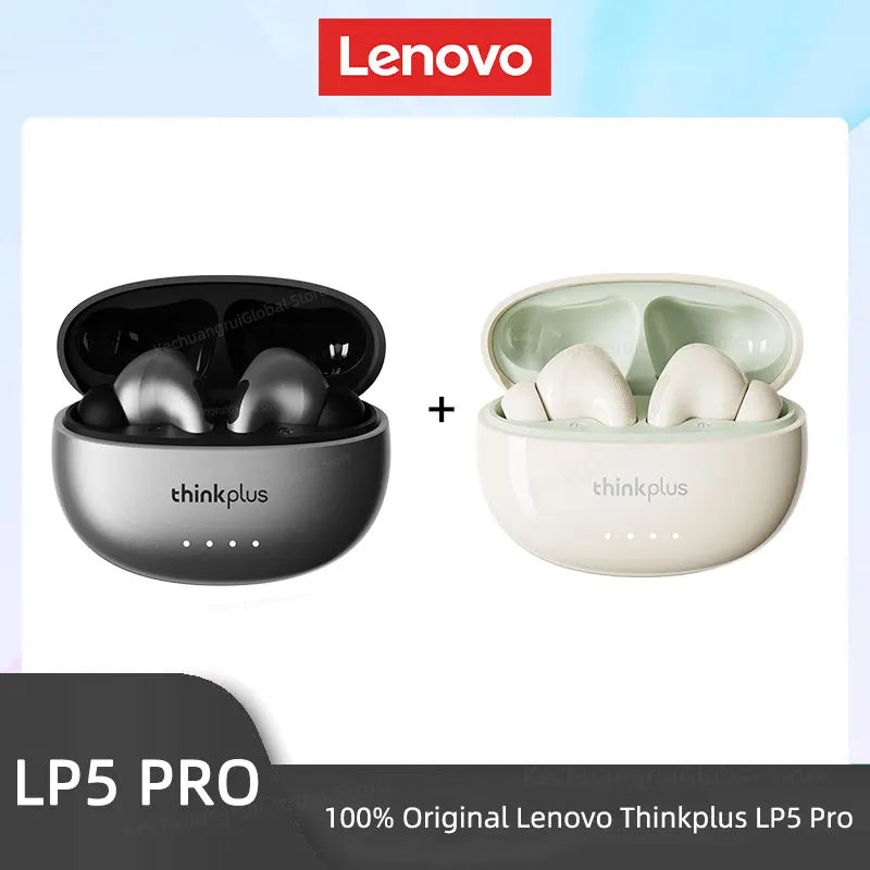 Lenovo-Auriculares inalámbricos LP5 PRO, Bluetooth 5.4, TWS, sonido HiFi, auriculares para juegos, cascos deportivos LP5Pro, batería de larga duración con micrófono 2025