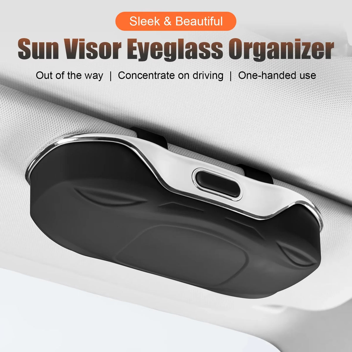 Porte-lunettes de soleil pour voiture, boîte à lunettes de voiture, pare-soleil, boîte de rangement en ABS, anti-rayures, protection des lunettes, accessoires intérieurs de voiture