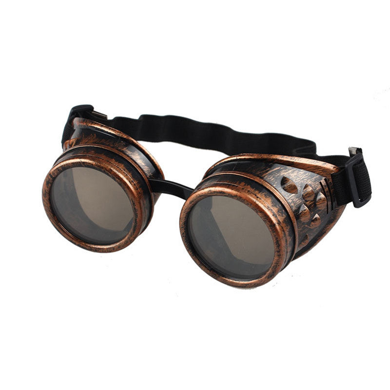 Lunettes de soleil mode Steampunk rondes surdimensionnées — soudage, Punk, Cosplay, couleurs lentille