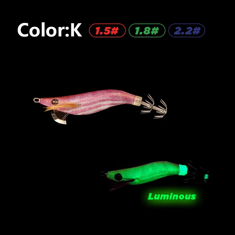 LETOYO Mini Leurre de Calmar — Tailles 1.5# 1.8# 2.2# Appat Squid