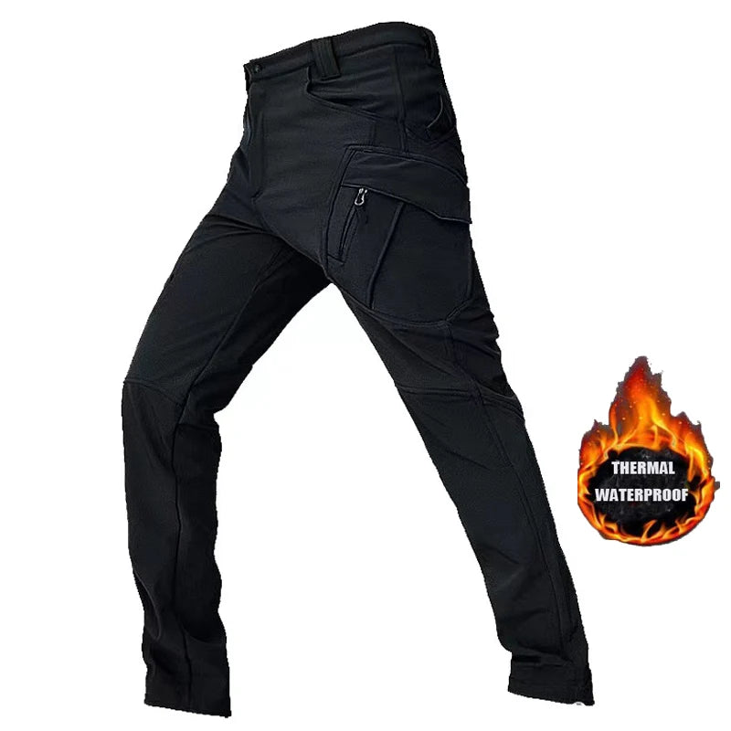 Vestes polaires SoftShell pour hommes, manteau coupe-vent à capuche, pêche, randonnée, Camping, escalade, ski, pantalons chauds, automne et hiver