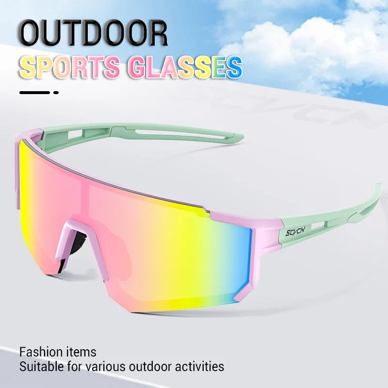 SCVCN New Outdoor Cycling Sunglasses Men Women MTB Driving Bicycle Glasses Sport Climbing Goggles Bike UV400 Eyewear