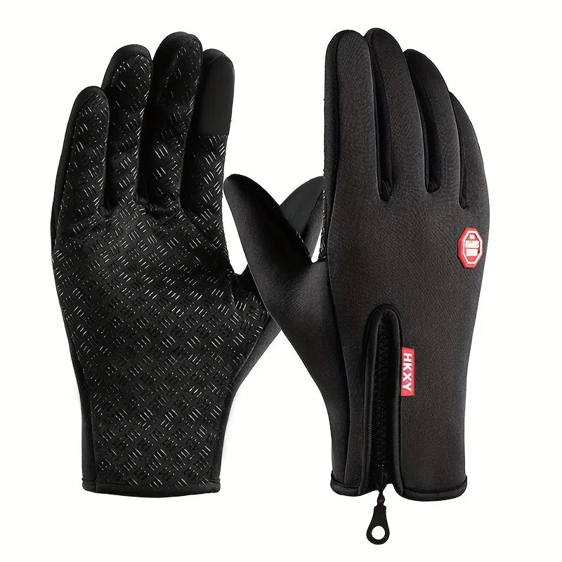 Gants d'hiver pour hommes et femmes, écran tactile, chauds, pour cyclisme en plein air, conduite, moto, gants froids, coupe-vent, antidérapants