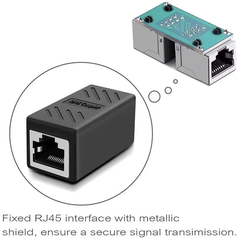 Coupleur RJ45 Cat7 Cat6, adaptateur Ethernet, Interface Gigabit, convertisseur d'extension de réseau, connecteur femelle à femelle, câble d'extension