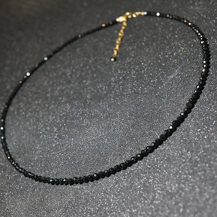 Women's Short Single Black Pearl Necklace, Fashion Brand, Ladies' Choker, Party Jewelry