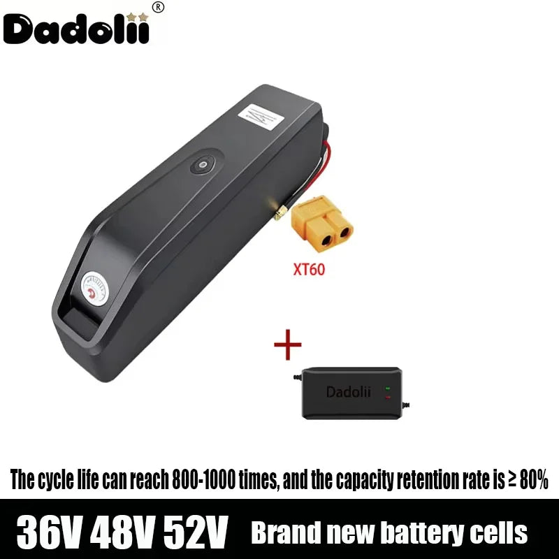 Hailong Battery BatBR for Electric Bicycle, 36V, 48V, 52V, 20Ah, 24Ah, Mountain Bike, 18650, 21700, 1000, 750W, Bafang 500W,