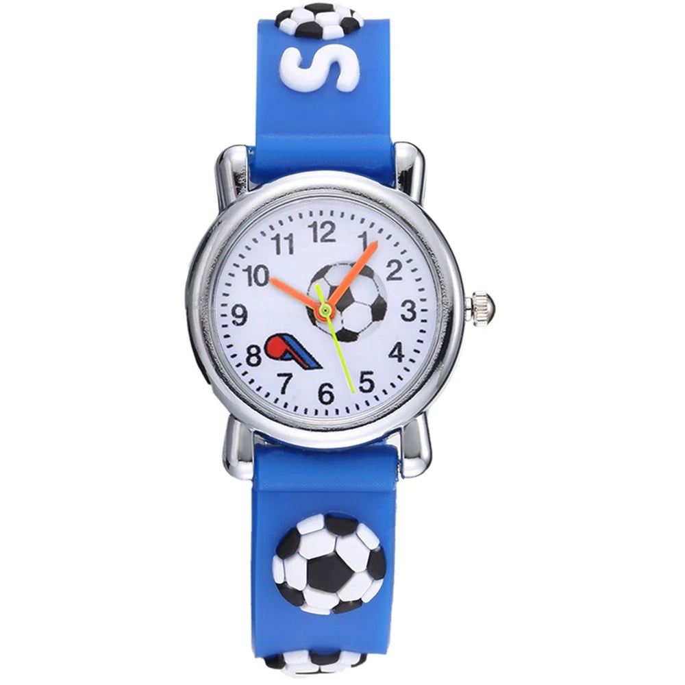 Special Offer Football Children Cute Cartoon Watches for Boys Kids Casual Silicone Strap Children Quartz Watches Kids Watch