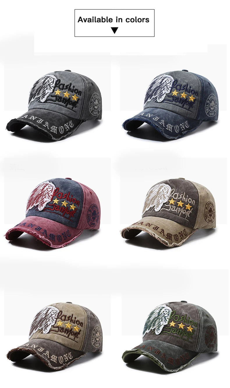 Quatre saisons nouvelle casquette de Baseball rétro en détresse décontracté Sports de plein air chapeau printemps et automne chapeau de soleil lettre broderie casquette hommes