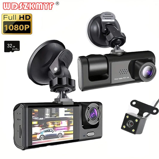 1080P Car DVR 2/3 Camera Dash Cam for Cars Vehicle Camera Front Video Recorder Optional Rear Camera Night Vision Dashcam Car Dashcam, Rear View Camera, Car Camera Recorder, Dash