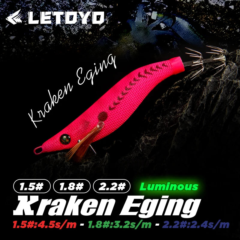 LETOYO Mini Leurre de Calmar — Tailles 1.5# 1.8# 2.2# Appat Squid