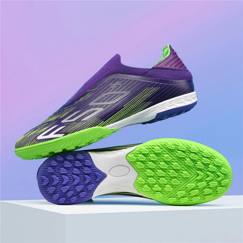 Chaussures de Football Tige Haute Crampons Longs — Futsal & Gazon Professionnel