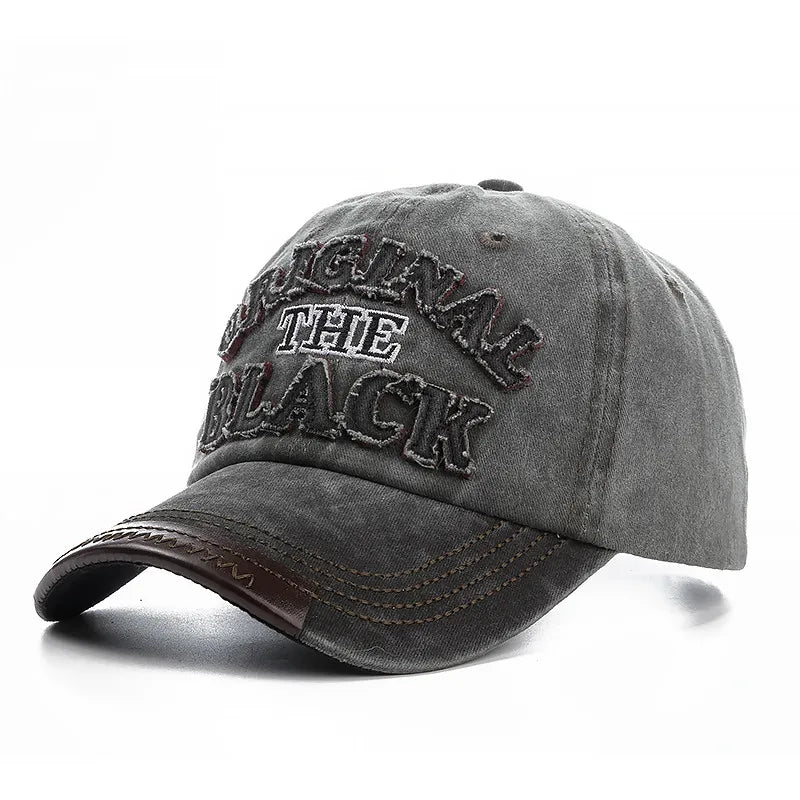 Casquette de baseball noire en coton lavé — hommes, femmes, décontractée, brodée, chapeau papa, 2022