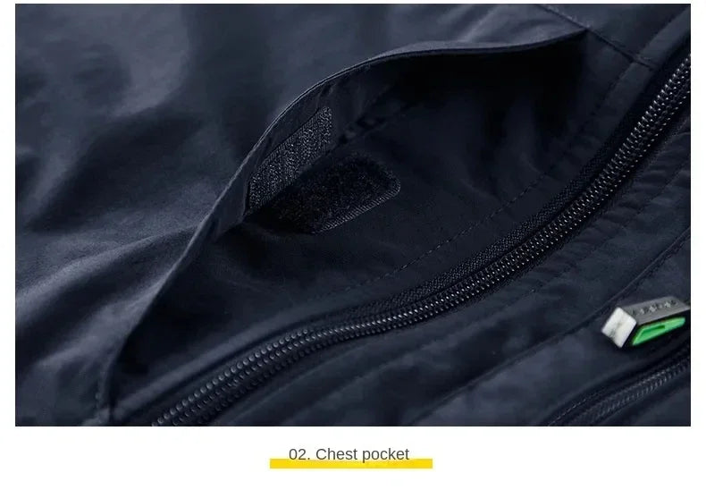 Chaqueta de senderismo para hombre, abrigo térmico, cálido, informal, metropolitano, glaMan, ropa térmica de lujo, talla grande, moda, invierno