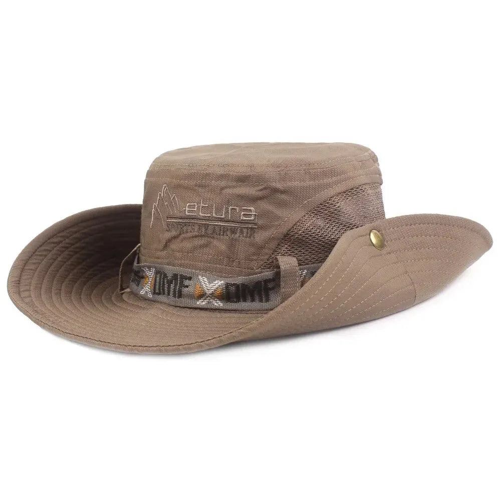 Chapeau seau d'été pour hommes, Protection UV en plein air, à large bord, Panama, Safari, chasse, randonnée, chapeau de pêcheur en maille, casquette de Protection solaire de plage