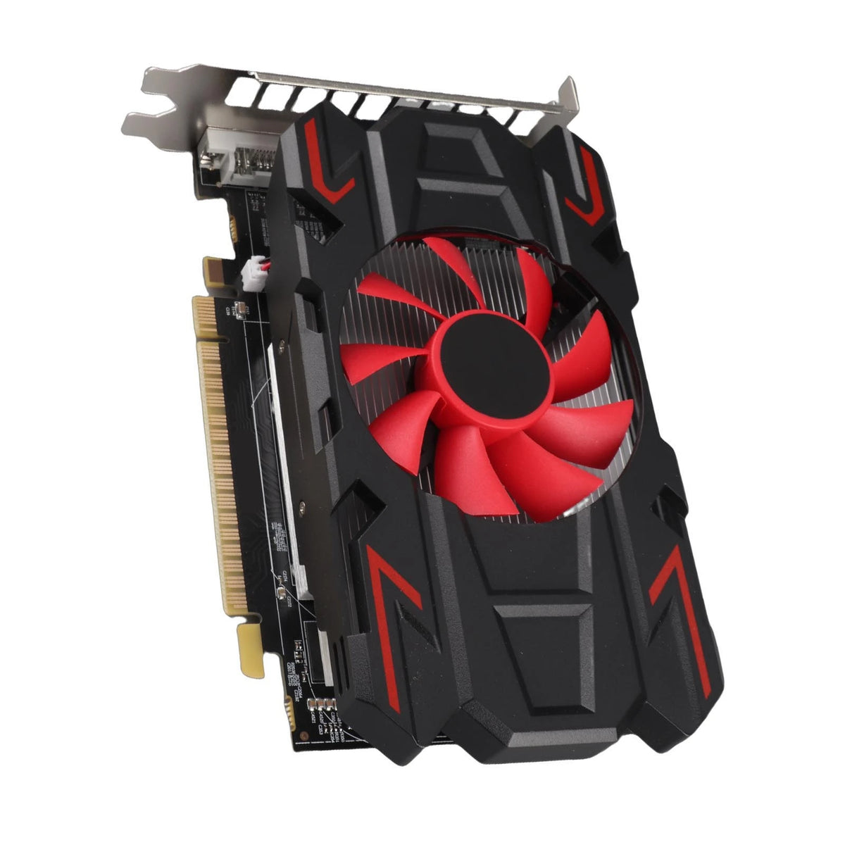 Carte graphique HD7670 4 Go DDR5 128 bits avec ventilateur de refroidissement, prise en charge 2560x1600, interface multimédia HD, carte graphique de jeu DVI VGA
