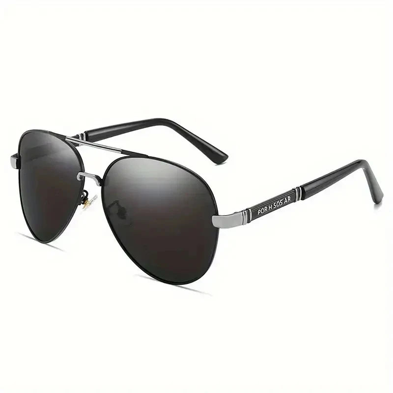 Lunettes de soleil polarisées hommes monture métallique — pêche, conduite, UV400