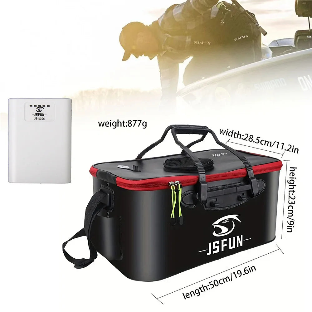 JSFUN Seau de Pêche Pliable EVA — Léger & Portable Plein Air