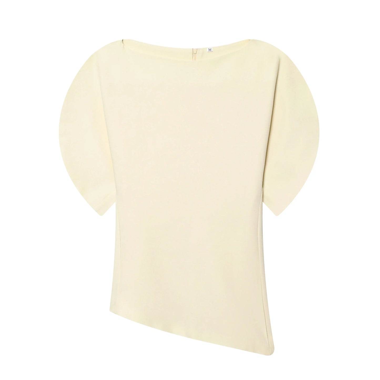 Blouse élégante à manches bouffantes et ourlet asymétrique pour femme — streetwear Y2K, printemps 2026