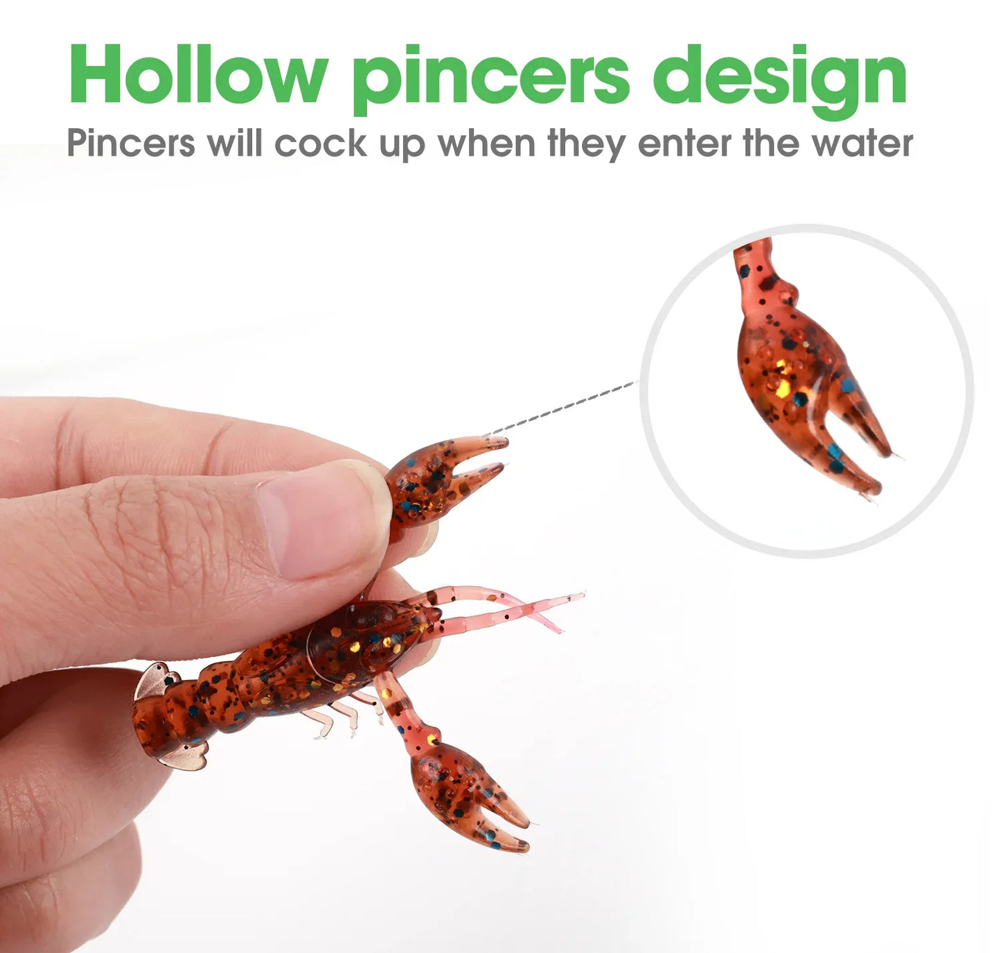 5/10/20 pièces leurres de poisson souples appâts de crevettes artificiels matériel de pêche homard écrevisses ver anguille aiguille nageurs gabarits outils de pêche