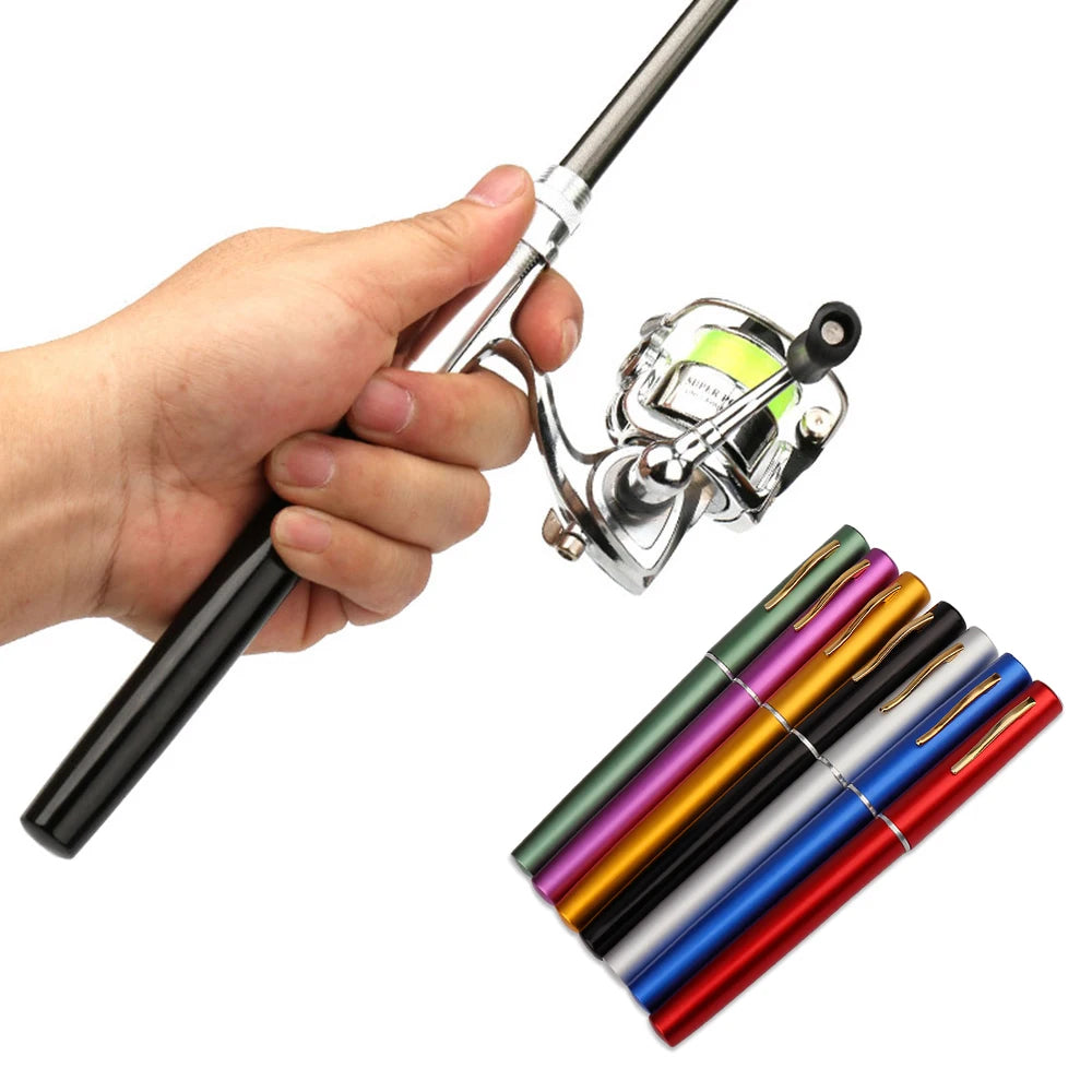 Moulinet de pêche de poche pliable, mini stylo, télescopique, nouveau