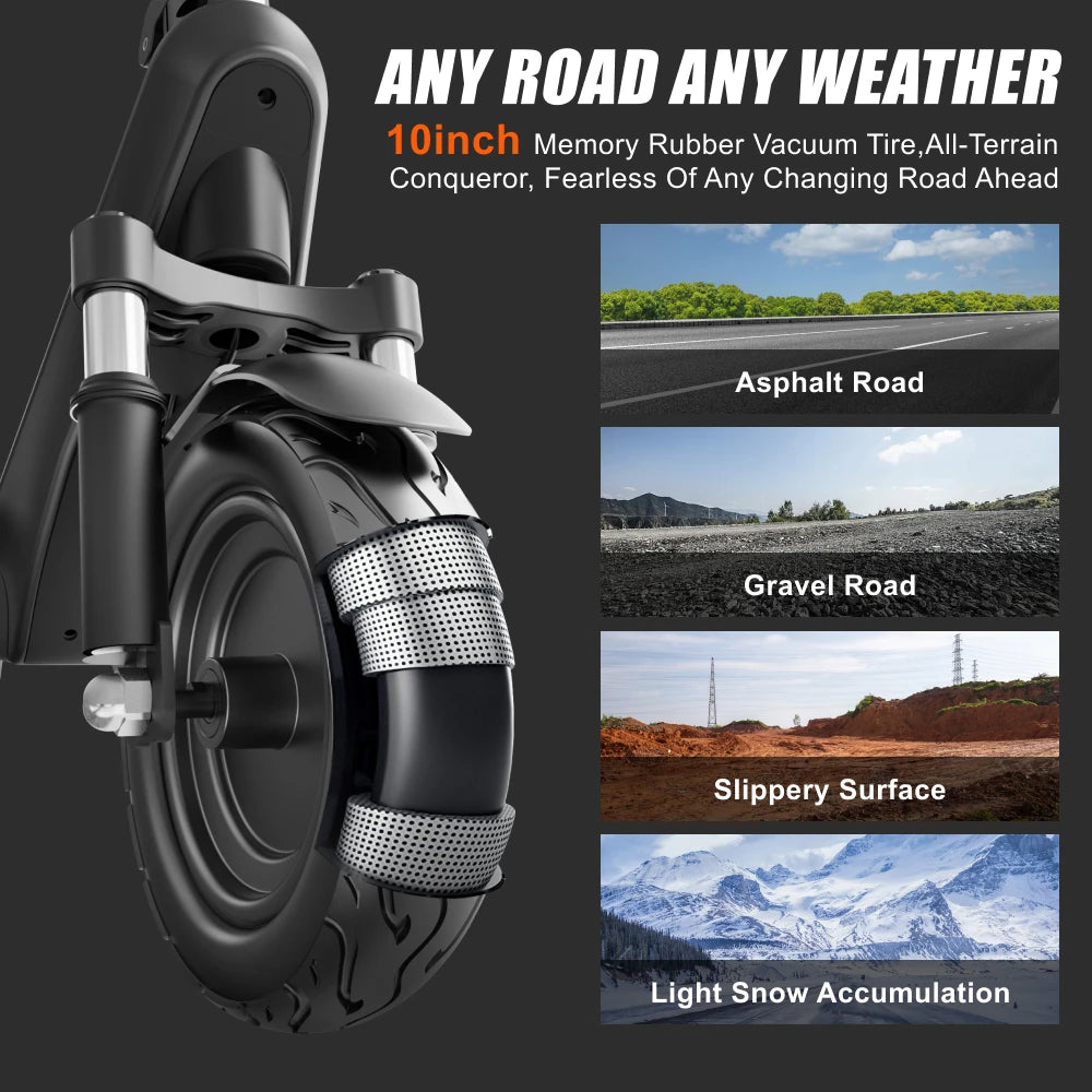 Patinete eléctrico HUANCI X9B 1000W, e-scooter plegable 48V20AH, patinetes eléctricos 40 km/h, patinete eléctrico de 10 pulgadas para adultos