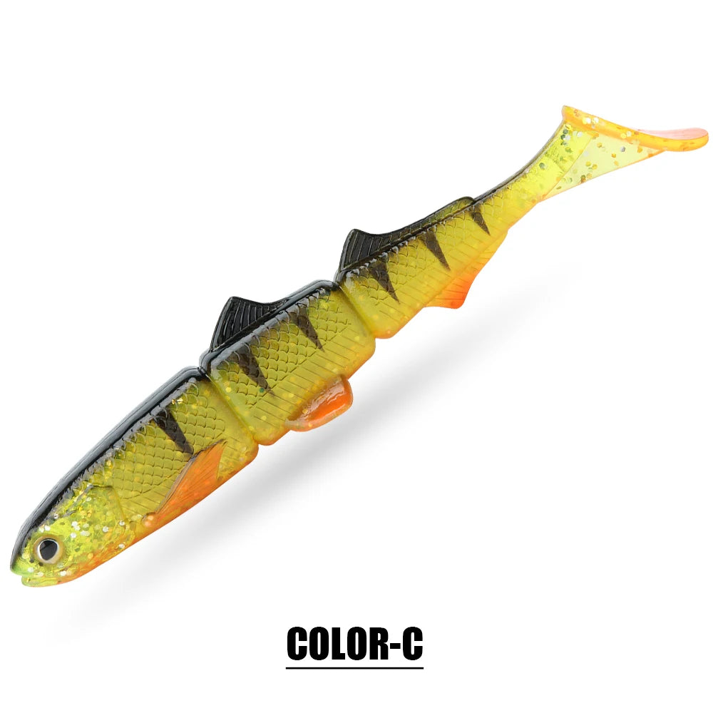 Spinpoler Paddle Tail Swimbait Shad brochet leurre de pêche 16 cm 22 cm appât souple 3 sections articulé Wobbler perche Zander attirail