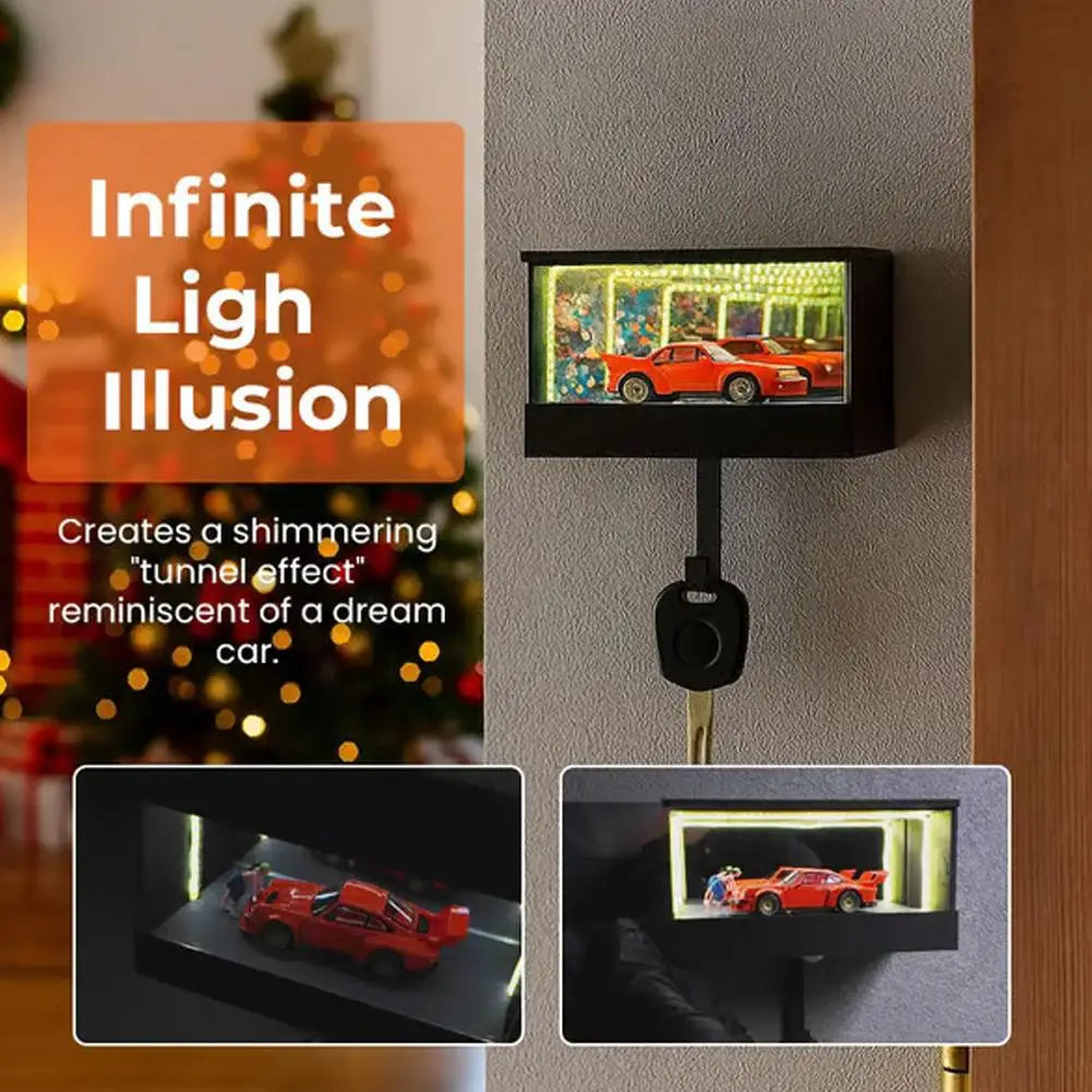 Porte-clés de voiture mural imprimé en 3D, avec crochet de Garage, porte-clés de Garage infini drôle, support de rangement de clés de voiture, organisateur de clés de voiture