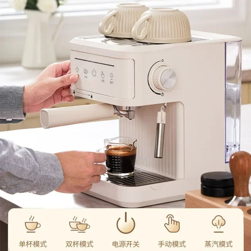 Machine à expresso électrique professionnelle — cafetière, cappuccino, mousseur à lait, 20 bars