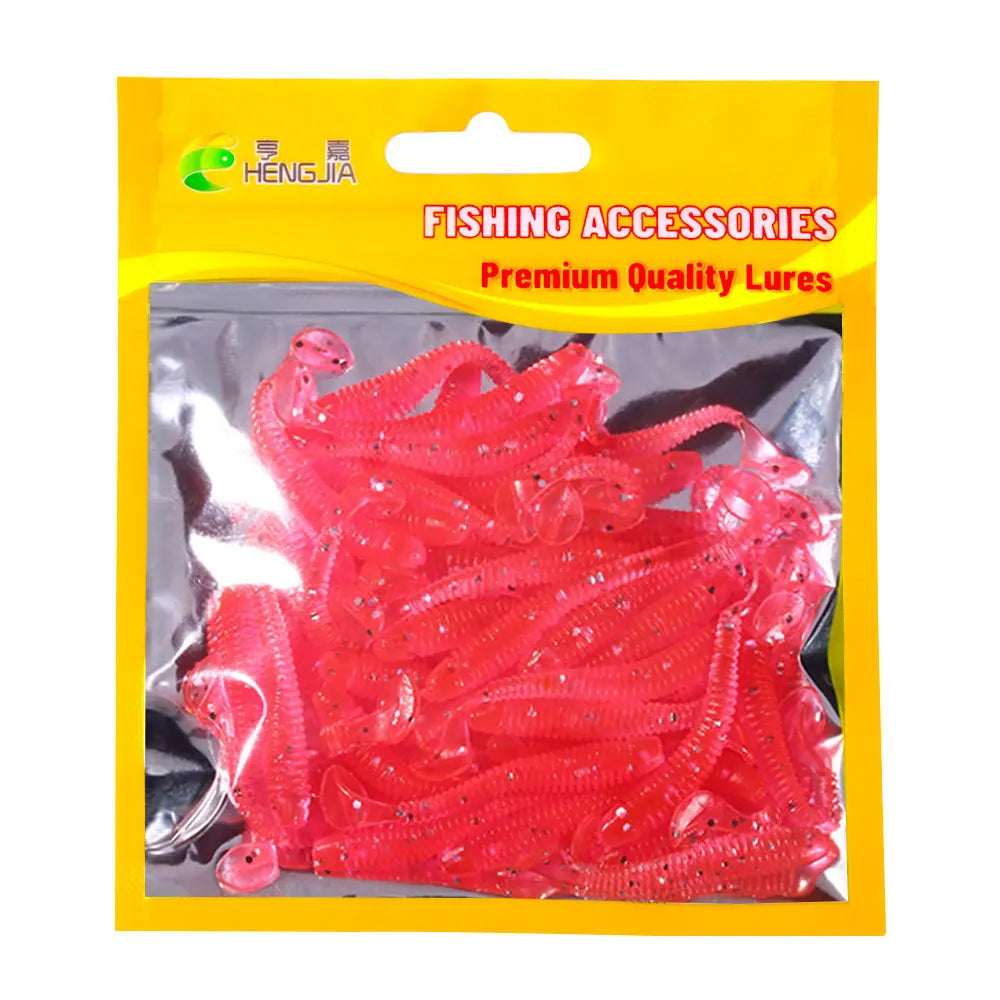 Leurre souple en silicone 4,5 cm avec queue en T — nageur, pêche carpe, black-bass, brochet