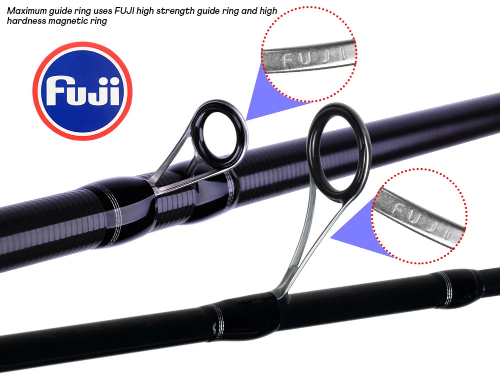 MAXIMUS leurre canne à pêche 1.8m 2.1m 2.4m 2.7m 3.0m 30T carbone filature Baitcasting FUJI Guide voyage coulée 3-35g L/M/MH BIUTIFU