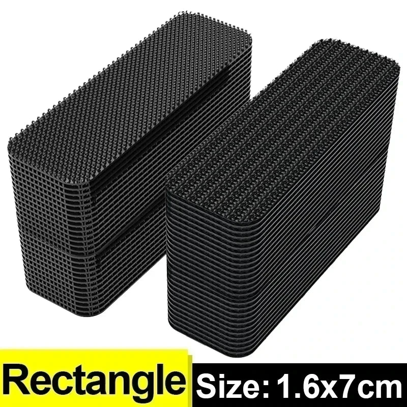 Carbon Fiber Car Mat Stickers, Double-Sided, High Adhesion, Floor Mat Patches, Home Foot Mats, Coordinating Strips, New Patches