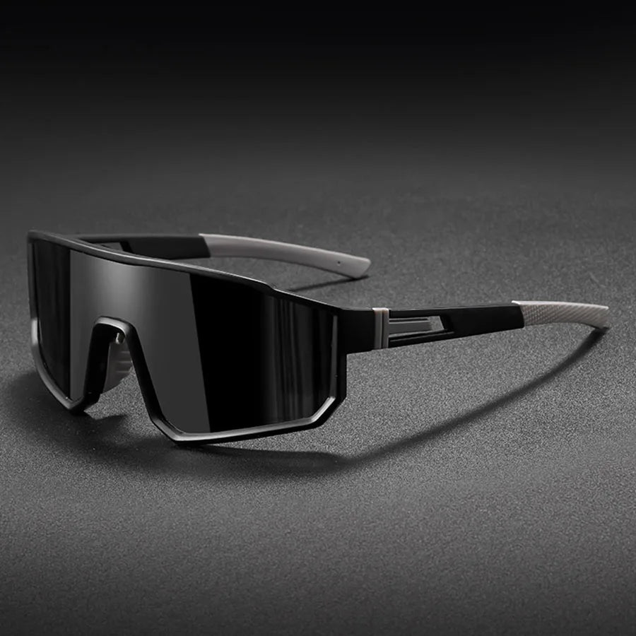 Lunettes de cyclisme surdimensionnées pour hommes, vélo, coupe-vent, revêtement coloré, lunettes de soleil pour Sports de plein air, moto