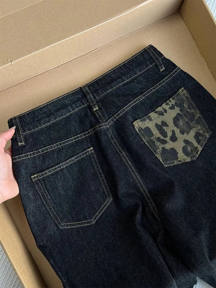 Jean Femme Y2K Taille Haute — Vintage Droit Jambes Larges Streetwear 2025