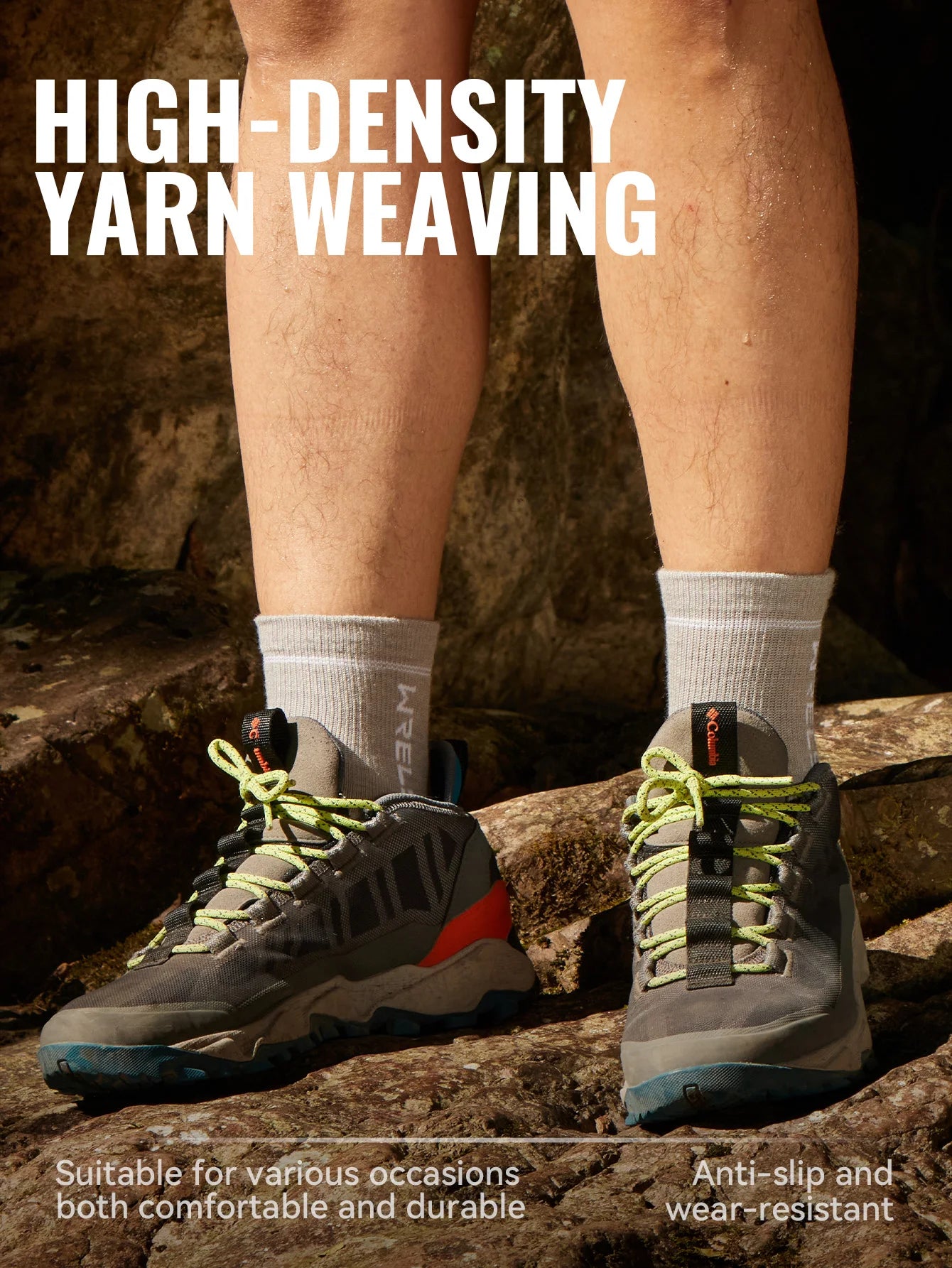 WRELS 1/2/3 paires chaussettes en laine mérinos thermique chaud hiver haute élastique épais chaussettes de randonnée Absorption d'humidité chaussettes de sport en laine