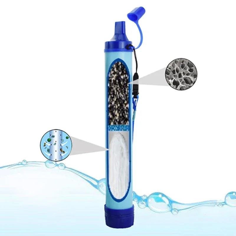 Mini filtre à eau en plein air, paille de Purification de Camping, purificateur d'eau Portable de randonnée pour la survie ou les fournitures d'urgence