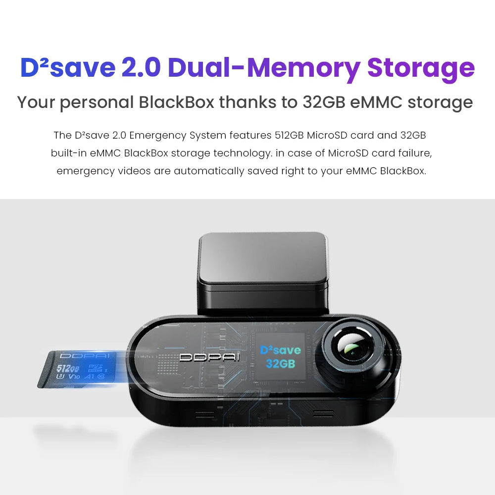DDPAI Dash Cam N5 doble frontal y trasera 4K resolución Ultra HD cámara de salpicadero NightVIS ADAS GPS grabación automática